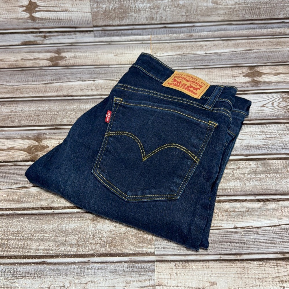 Levi's 711 Skinny Jeans Women 29 Blue Dark Wash‎ Mid Rise Denim